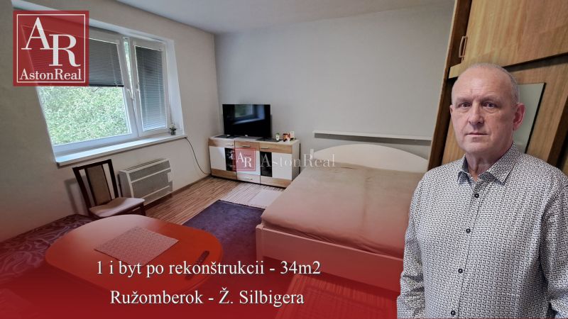 Predaj: 1i byt - 34m2, Ružomberok - Ž. Silbigera