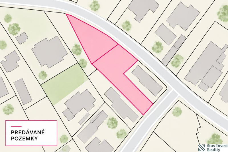 Stavebný pozemok 1 210 m² – Hrubá Borša | dva samostatné vstupy
