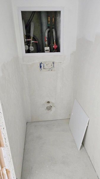 Novostavba - 3- izb. byt s 2 balkónmi a garáž. na ul. Jána Ondruša - Technická miestnosť v 3-izbovom byte pripravená na montáž zariadenia.