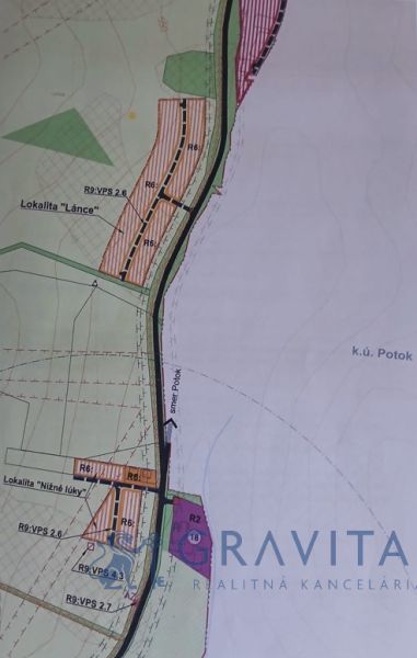 Investičný pozemok v Bešeňovej - Katastrálna mapa pozemkov na komerčné účely v okolí Bešeňovej.