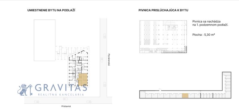 Na PREDAJ | 4izb. veľkometrážny ateliér | Prístavná ulica - Pôdorys 4-izbového bytu na Prístavnej v Bratislave, pivnica 5,30 m².