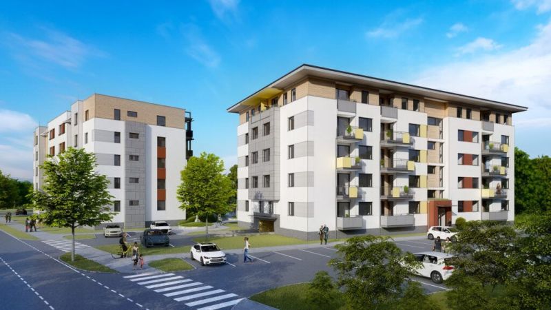 Nové 3- izbové byty v obytnom parku KISERDŐ LAKÓPARK - Bytové domy s parkovaním, zeleňou a chodcami v Dunajskej Strede, vhodné pre 2-izbové byty.