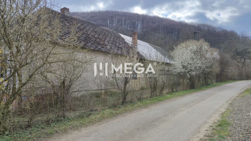 NA PREDAJ - Starší dom s veľkým pozemok v obci Čabiny - Rodinný dom na ulici Čabiny v Čabinách obklopený kvitnúcimi stromami a prírodou.