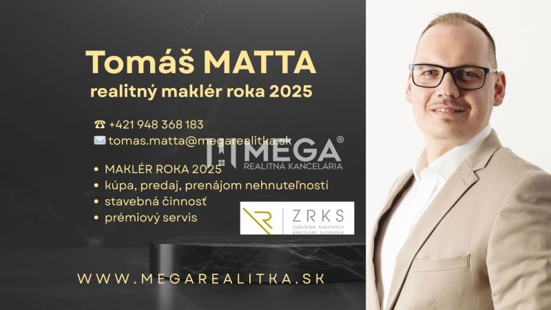 REZERVOVANÝ HOTOVÝ STAVEBNÝ POZEMOK S PRÍPOJKAMI JASENOV - Vizitka realitného makléra s kontaktom na realitnú kanceláriu MEGA.