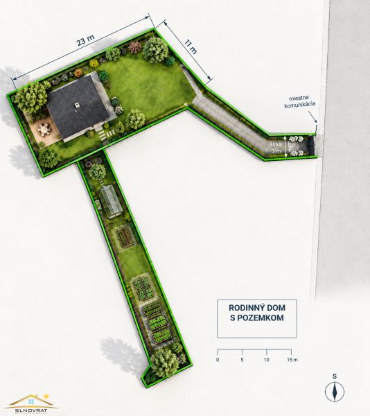 POZEMOK 489 m² V CENTRE OBCE STAŠKOV – SIETE V DOSAHU