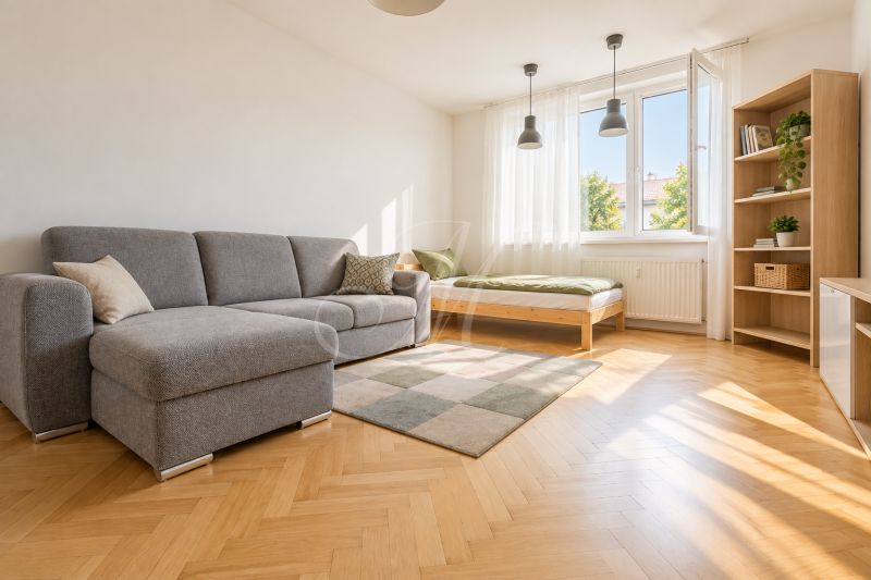 Zariadený 2i byt s 2 balkónmi, Ostredky