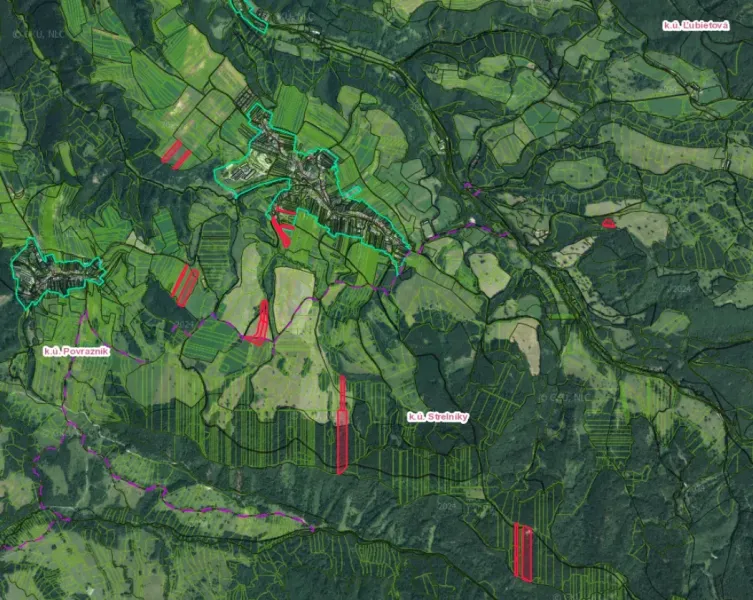 Strelníky a Ľubietová – 4.000 m2 ORNÁ PÔDA a LES
