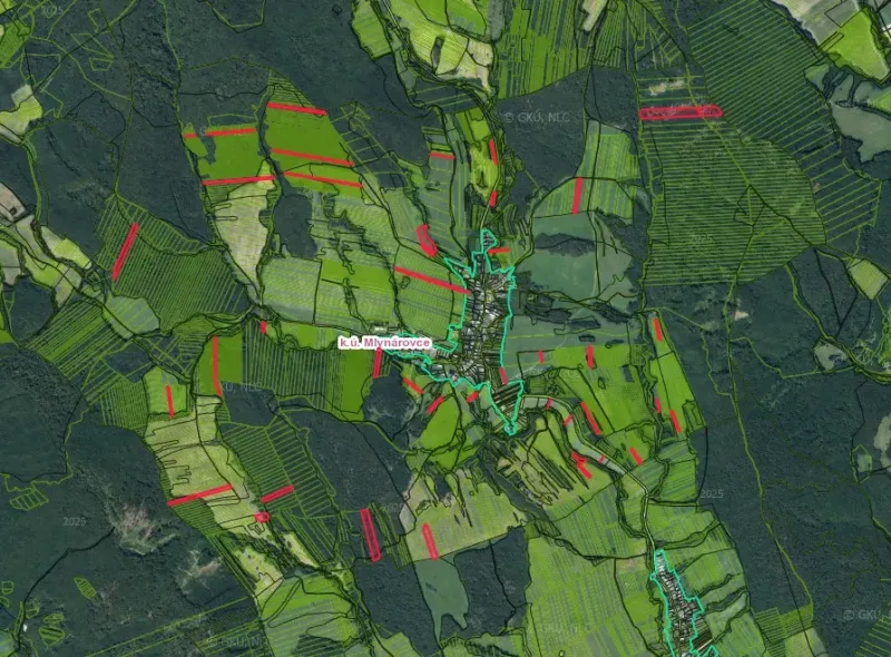 Mlynárovce – 10.500 m2 ORNÁ PÔDA a LES