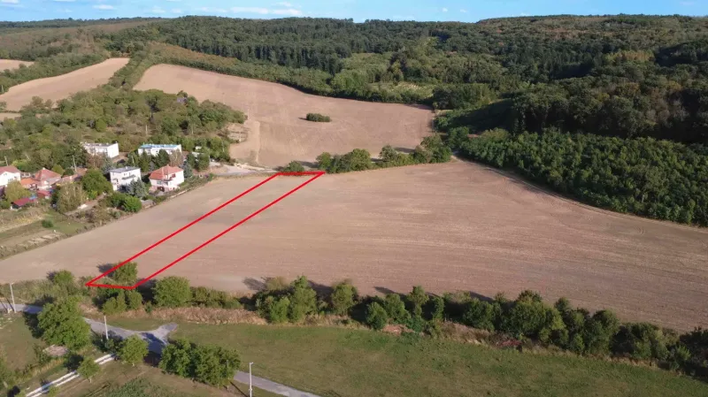 Podhájska - 2.084 m2 POZEMOK na okraji obce - Poľnohospodárske a lesné pozemky v Podhájskej s viditeľným vymedzením, obklopené lesmi.
