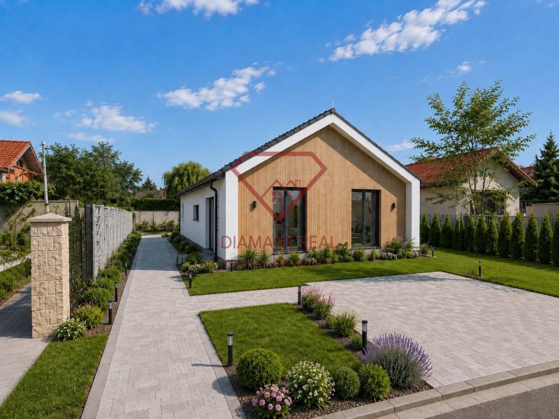 MODERNÝ 4-IZBOVÝ RODINNÝ DOM V ŠTÝLE BARNHOUSE – Veľká Mača  - Rodinný dom na ulici Veľká Mača vo Veľkej Mači s upravenou záhradou a chodníkom.