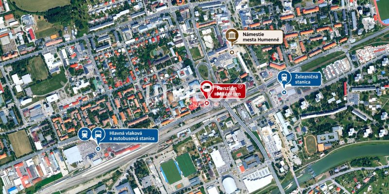 Na predaj nehnuteľnosť - zabehnutý penzión v centre mesta Humenné - Penzión Milénium blízko stanice v Humennom, Štefánikova. Hotely a penzióny v okolí vlakovej stanice.