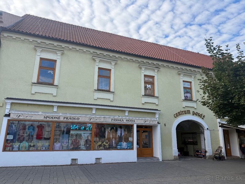 Obchodný priestor - TOP PONUKA V CENTRE - Obchodné priestory v Topoľčanoch s textilným sortimentom a vstupom do centra pasáže.
