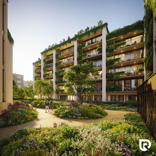 2 izbový byt 65 m² | Greencorner  | Bratislava-Nové mesto - Apartmánový komplex s terasami a bohatou zeleňou na Račianskej v Bratislave - Novom Meste.