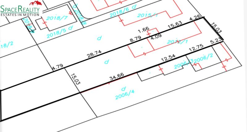 Predáme pozemok s RD v obci Viničné  - Katastrálna mapa pozemkov určených na bývanie na Hlavnej ulici vo Viničnom.