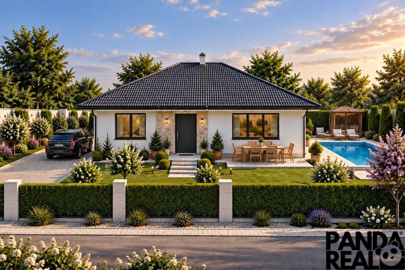 INVESTIČNÁ PRÍLEŽITOSŤ- pozemok 3 200 m² s rodinným domom, Čermany - Rodinný dom s garážou a bazénom v Čermanoch, obklopený upravenou záhradou. Pozemky - bývanie.