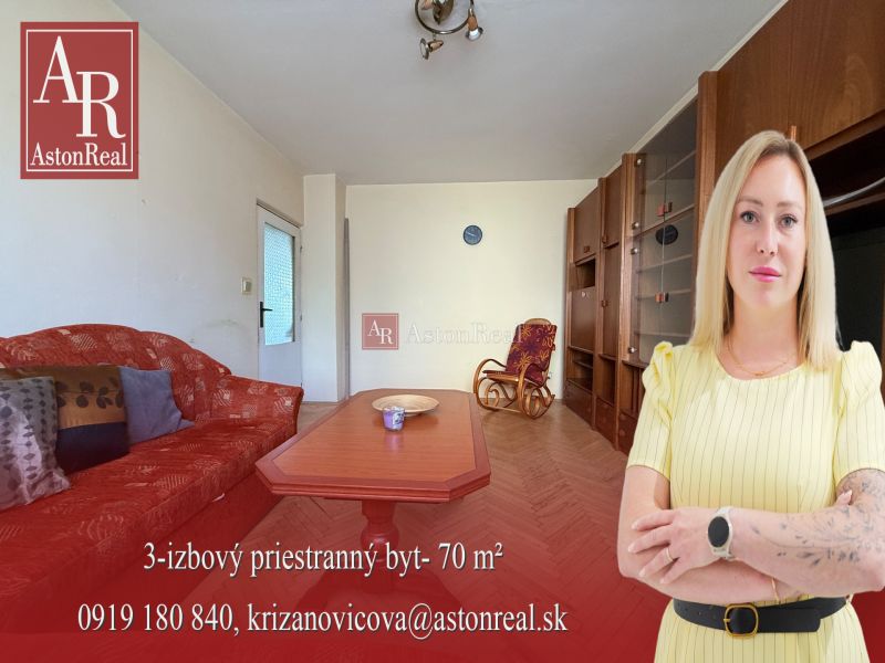 NA PREDAJ 3-IZBOVÝ BYT V PÚCHOVE – 70 m² | POKOJNÁ LOKALITA | BALKÓN