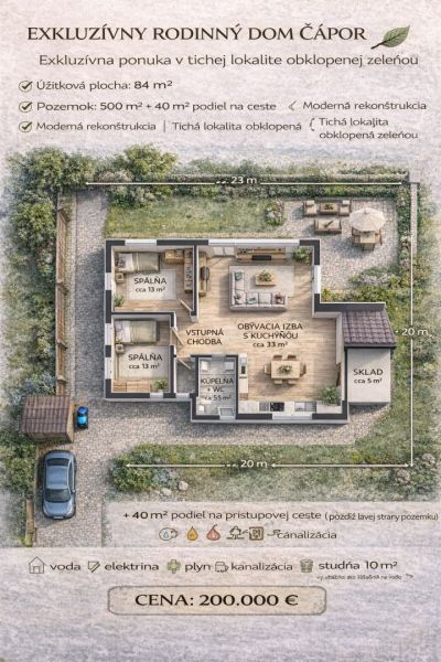 Exkluzívna ponuka!! Rodinný dom Čápor 200.000€