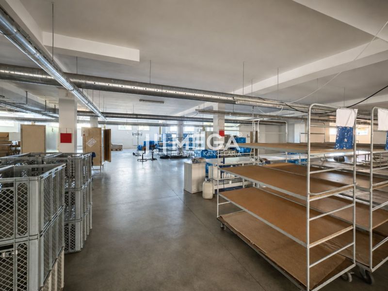 NA PREDAJ MODERNÝ VÝROBNO-SKLADOVACÍ AREÁL V SNINE - Otvorený priestor s regálmi a priemyselným vybavením pre obchodné účely.
