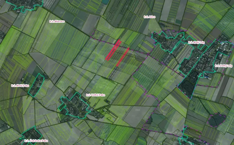 Veľká Paka – 27.300 m2 ORNÁ PÔDA (podiel 1/2)