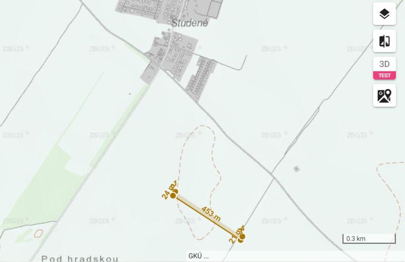 Pozemok 10.074 m2 s prístupom - Most p. BA - Studené |