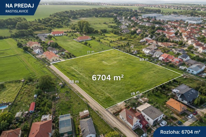 EXKLUZÍVNE | Investičný pozemok 6 704 m² v obci Rastislavice