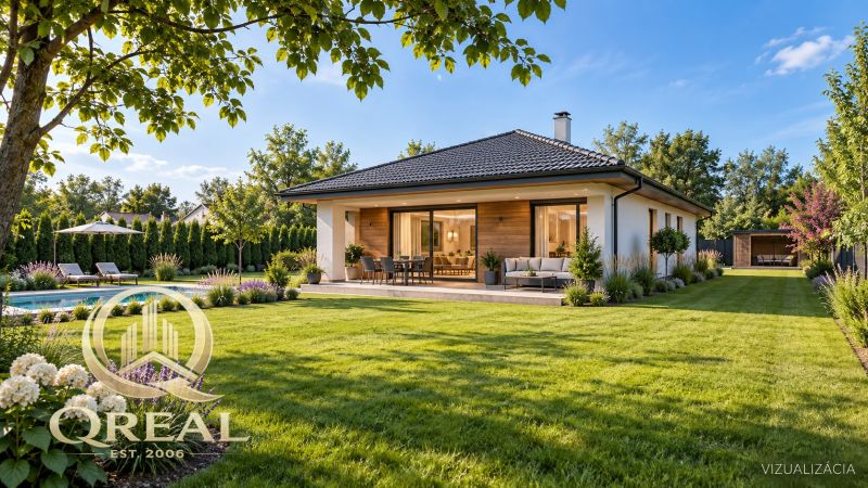 **Veľký pozemok 1003 m² s rekreačným domom/ komplet IS**